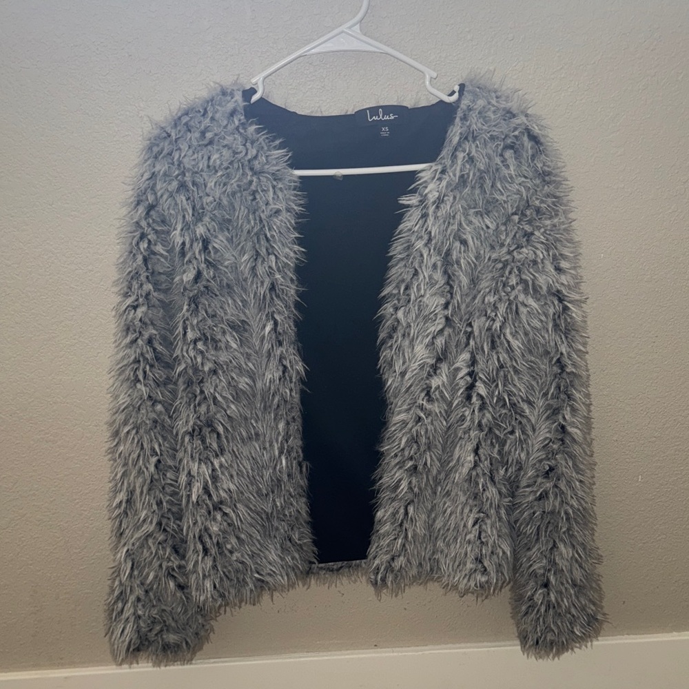 Lulu's Cozy Gray Teddy Jacket